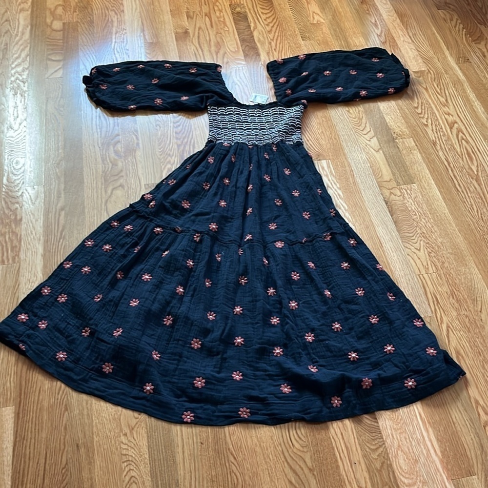Free People Dahlia Embroidered Maxi Dress Size XS NWT - Picture 6 of 15